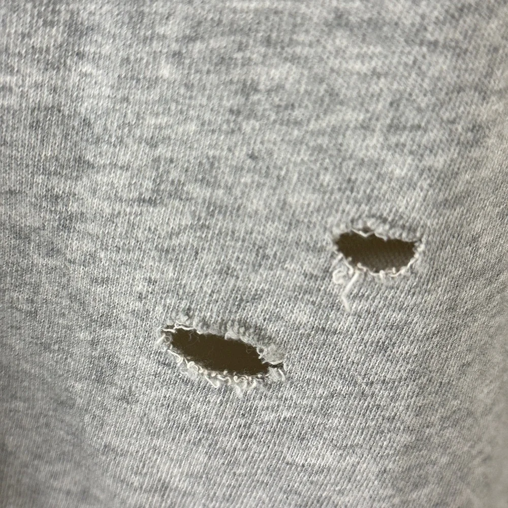 Honey Punch Gray Distressed Sweatshirt Size L - Picture 7 of 17